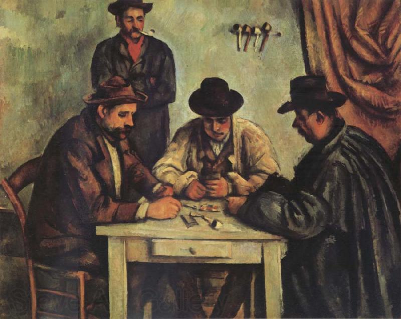 Paul Cezanne Les Foueurs de Cartes Norge oil painting art